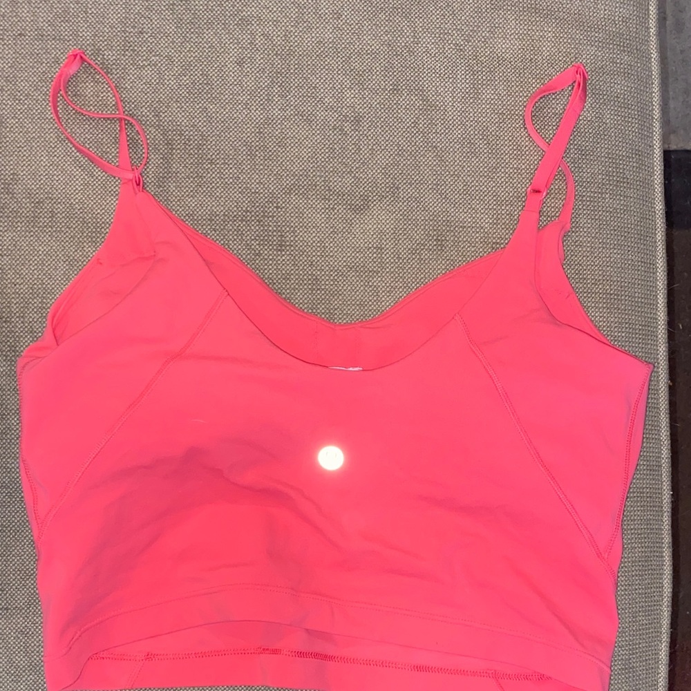 Lululemon Women's Pink tank cropped